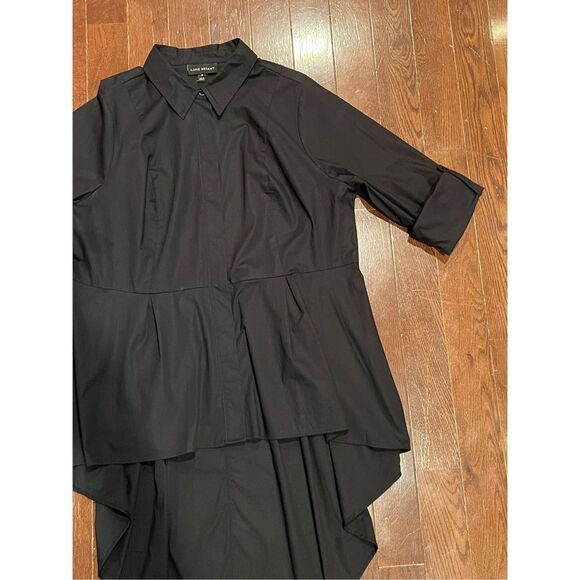 Lane Bryant Extreme Peplum Tunic Women’s Long sleeves with roll tabs Shirt - Picture 16 of 17